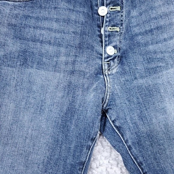 Stonefield Conrad Ankle High Rise Ankle Skinny Jeans Button Fly Raw Hem 32 x 27 - Picture 9 of 13